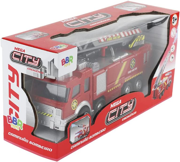 Carro de Bombeiro Lança Água Com Som e Luzes Realista Bbr Toys Carro de Bombeiro Lança Água Com Som e Luzes Realista Bbr Toys